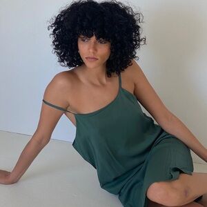 EUC Na Nin Rose Vintage Wash Modal Slip Dress, size Small, Topiary